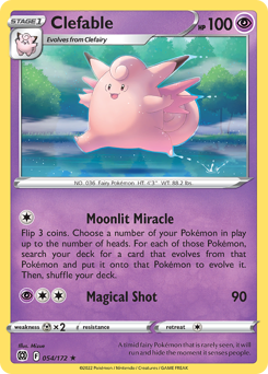 Clefable, Brilliant Stars #54, Pokémon TCG card