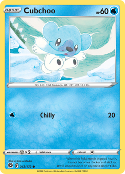 Cubchoo, Brilliant Stars #42, Pokémon TCG card
