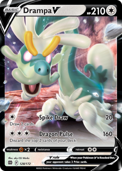 Drampa V, Brilliant Stars #128, Pokémon TCG card