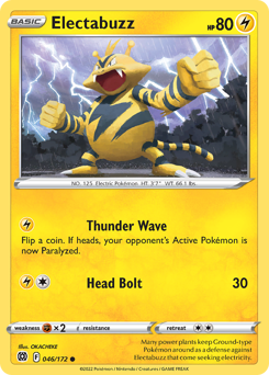 Electabuzz, Brilliant Stars #46, Pokémon TCG card