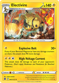 Electivire, Brilliant Stars #47, Pokémon TCG card
