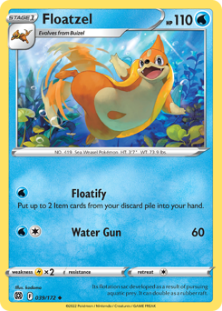 Floatzel, Brilliant Stars #39, Pokémon TCG card