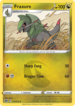 Fraxure, Brilliant Stars #111, Pokémon TCG card