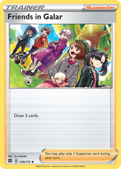 Friends in Galar, Brilliant Stars #140, Pokémon TCG card