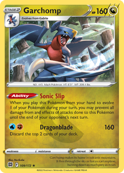 Garchomp, Brilliant Stars #109, Pokémon TCG card