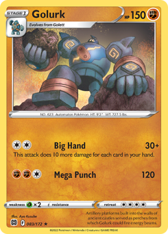 Golurk, Brilliant Stars #83, Pokémon TCG card