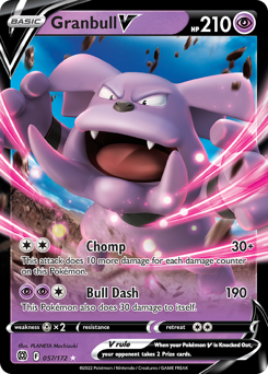 Granbull V, Brilliant Stars #57, Pokémon TCG card