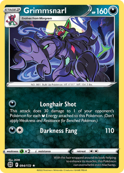 Grimmsnarl, Brilliant Stars #94, Pokémon TCG card