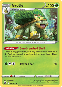 Grotle, Brilliant Stars #7, Pokémon TCG card