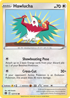 Hawlucha, Brilliant Stars #127, Pokémon TCG card