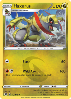 Haxorus, Brilliant Stars #112, Pokémon TCG card
