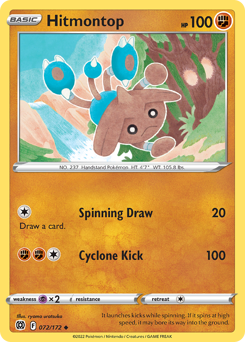 Hitmontop, Brilliant Stars #72, Pokémon TCG card