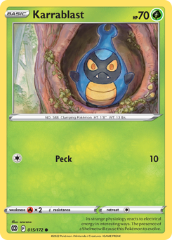 Karrablast, Brilliant Stars #15, Pokémon TCG card