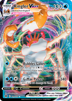 Kingler VMAX, Brilliant Stars #29, Pokémon TCG card