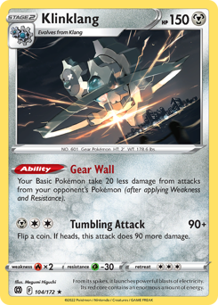 Klinklang, Brilliant Stars #104, Pokémon TCG card