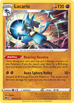 Lucario, Brilliant Stars #79, Pokémon TCG card