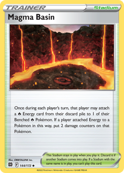 Magma Basin, Brilliant Stars #144, Pokémon TCG card