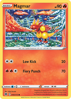 Magmar, Brilliant Stars #19, Pokémon TCG card