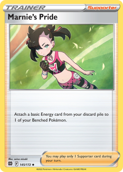 Marnie's Pride, Brilliant Stars #145, Pokémon TCG card