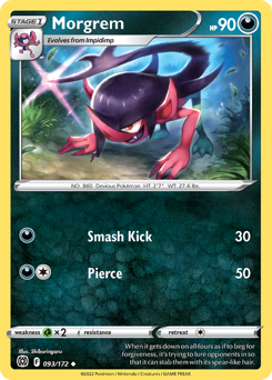 Morgrem, Brilliant Stars #93, Pokémon TCG card