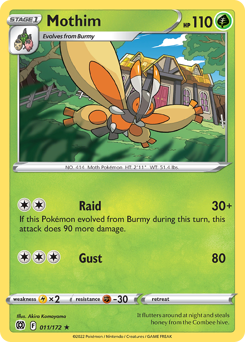 Mothim, Brilliant Stars #11, Pokémon TCG card