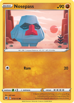Nosepass, Brilliant Stars #73, Pokémon TCG card