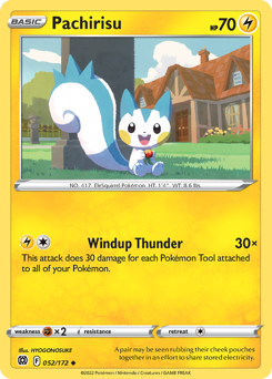 Pachirisu, Brilliant Stars #52, Pokémon TCG card