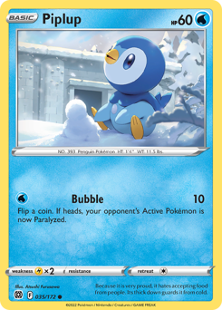 Piplup, Brilliant Stars #35, Pokémon TCG card