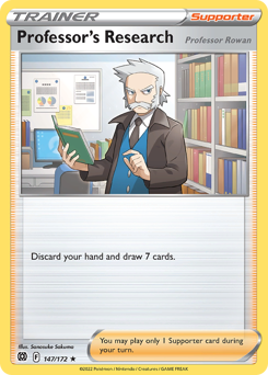 Professor's Research, Brilliant Stars #147, Pokémon TCG card