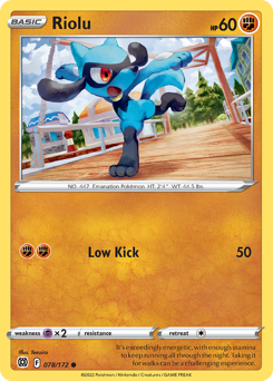 Riolu, Brilliant Stars #78, Pokémon TCG card
