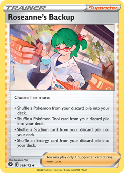 Roseanne's Backup, Brilliant Stars #148, Pokémon TCG card