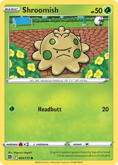 Shroomish, Brilliant Stars #3, Pokémon TCG card