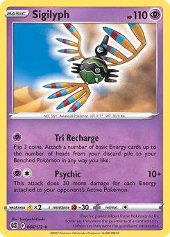 Sigilyph, Brilliant Stars #66, Pokémon TCG card