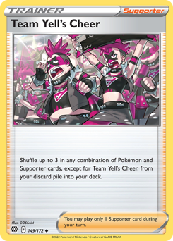 Team Yell's Cheer, Brilliant Stars #149, Pokémon TCG card