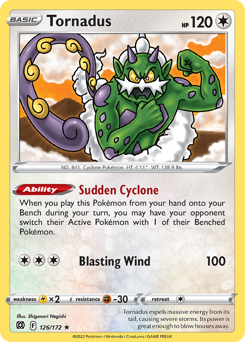 Tornadus, Brilliant Stars #126, Pokémon TCG card