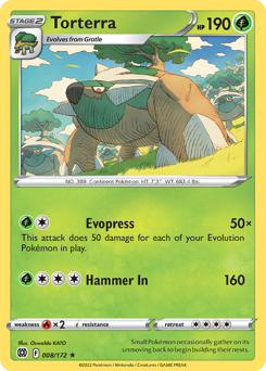 Torterra, Brilliant Stars #8, Pokémon TCG card