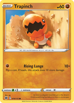 Trapinch, Brilliant Stars #74, Pokémon TCG card