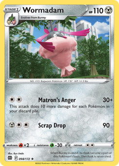 Wormadam, Brilliant Stars #98, Pokémon TCG card