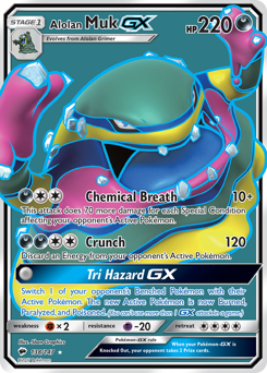 Alolan Muk-GX, Burning Shadows #138, Pokémon TCG card