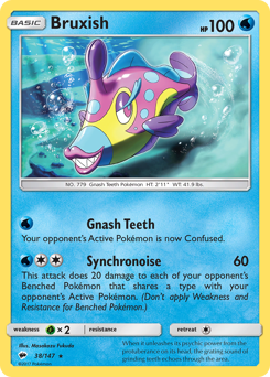 Bruxish, Burning Shadows #38, Pokémon TCG card