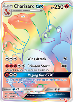 Charizard-GX, Burning Shadows #150, Pokémon TCG card