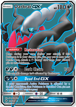 Darkrai-GX, Burning Shadows #139, Pokémon TCG card