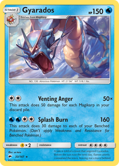 Gyarados, Burning Shadows #33, Pokémon TCG card