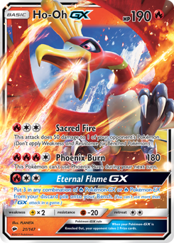 Ho-Oh-GX, Burning Shadows #21, Pokémon TCG card