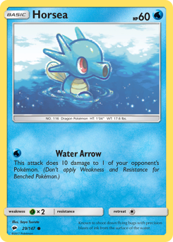 Horsea, Burning Shadows #29, Pokémon TCG card