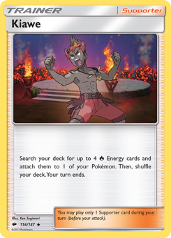 Kiawe, Burning Shadows #116, Pokémon TCG card