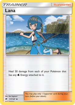 Lana, Burning Shadows #117, Pokémon TCG card