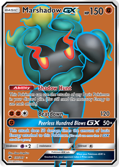 Marshadow-GX, Burning Shadows #137, Pokémon TCG card