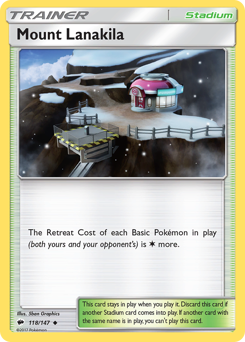 Mount Lanakila, Burning Shadows #118, Pokémon TCG card