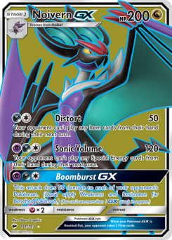 Noivern-GX, Burning Shadows #141, Pokémon TCG card